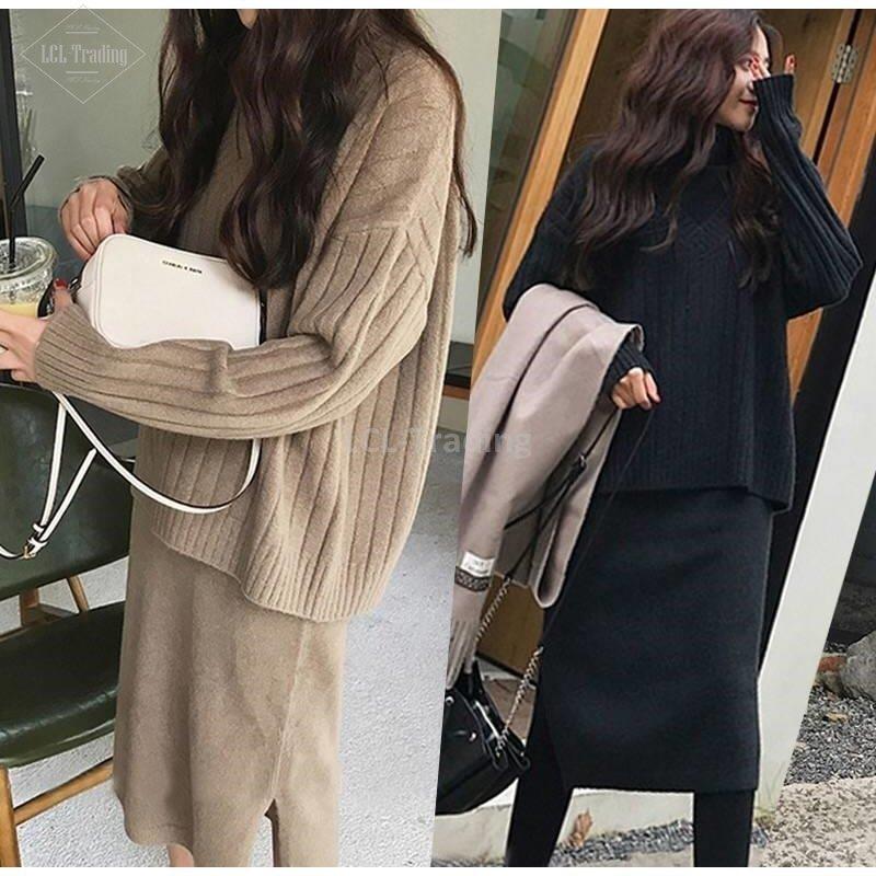 セットアップ レディース ニットトップス 上下セット ニットワンピース 可愛い 女子 カジュアル 着痩せ おしゃれ 代30代40代 秋冬新作 アイテム勢ぞろい