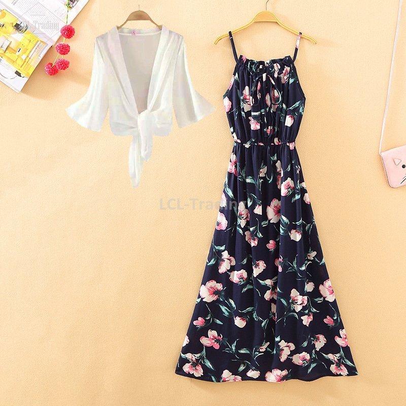 ワンピース ノースリーブ サマードレス ビーチ フラワー ボヘミアン風 リゾート レディース ロング 夏 大きいサイズ 旅行 海 着痩せ 花柄 超歓迎された サマードレス