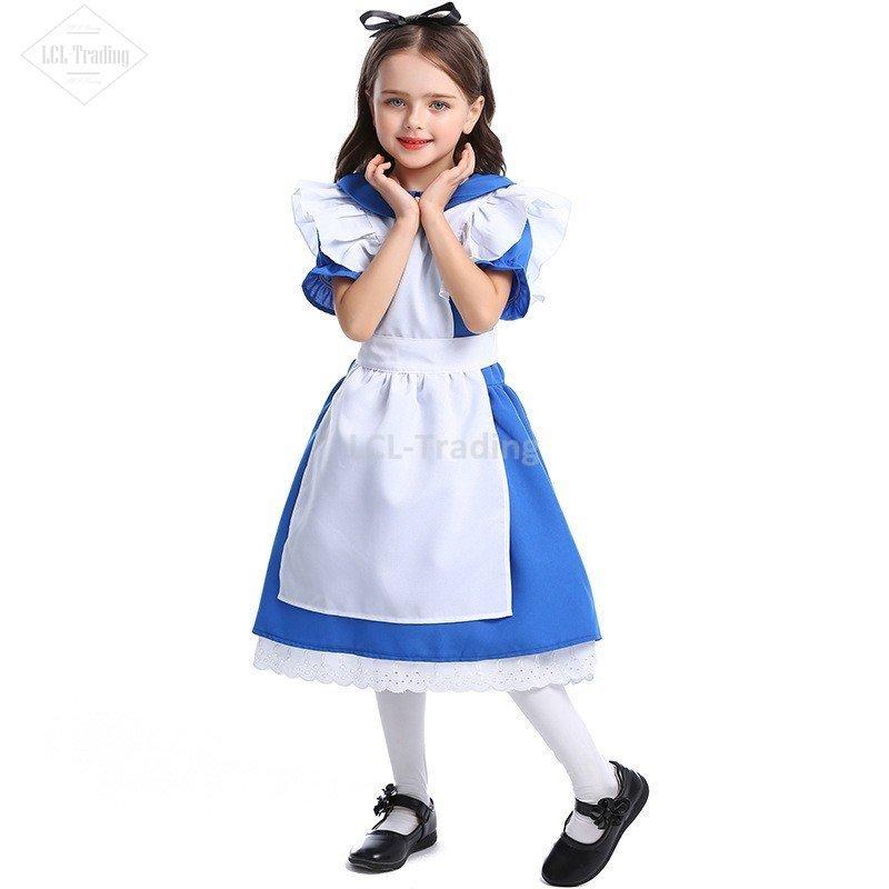 ハロウィン コスプレ コスチューム 子供コスプレ衣装 女の子 子供の日 学校演出 舞台衣装 アリス演劇 メイド服 Cosplay 可愛い 童話劇 Halloween 万聖節 仮装 Ary2552jc2 キャラクター衣装 Www Robotnature Com