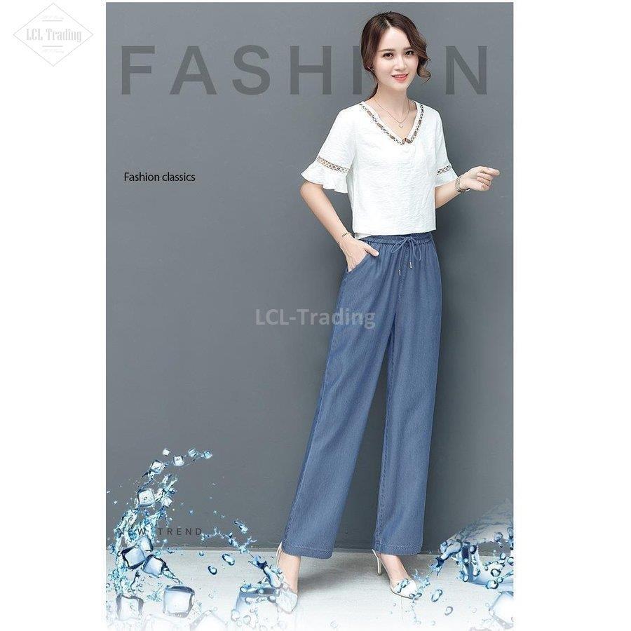 デニム ワイドパンツ レディース ボトムス リボン付き ウエストゴム 薄手 涼しい ジーンズ カジュアル きれいめ ゆったり 着やせ 無地 美脚 Hgbbq6dlpp ボトムス パンツ Junoimportadora Com Br