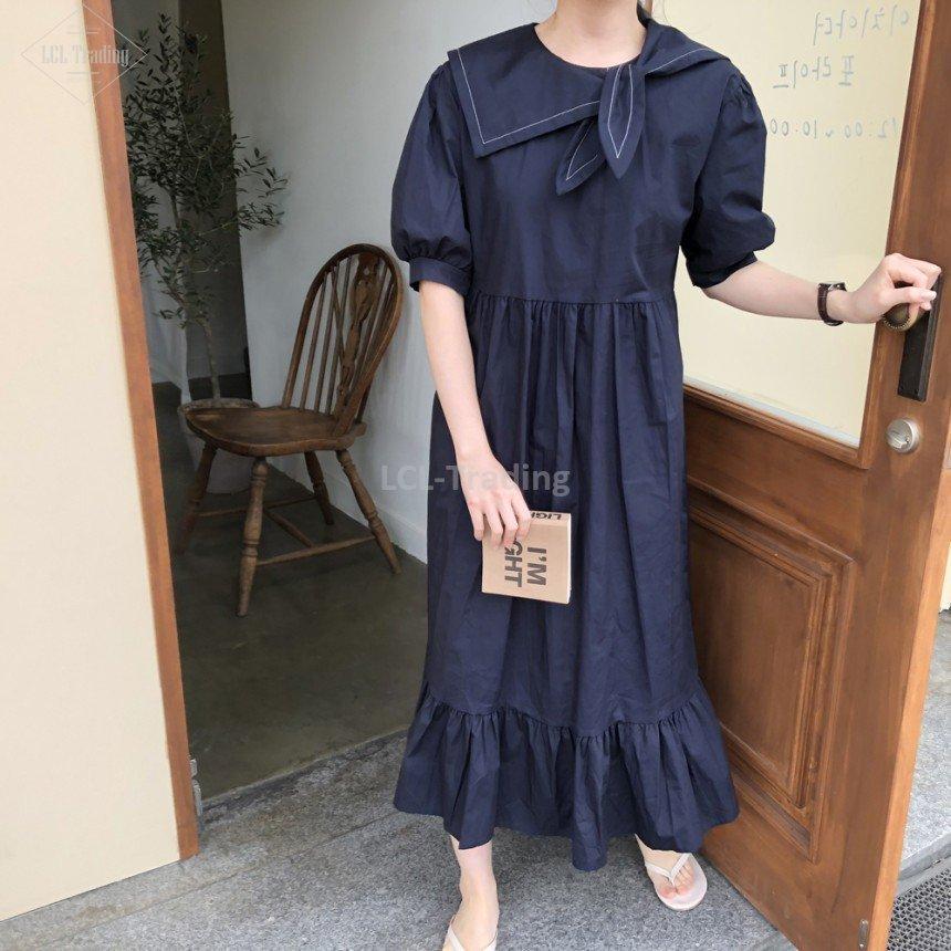 お1人様1点限り 白ワンピース レディースワンピース 春夏 マキシワンピース 半袖ワンピース 韓国風 フレアワンピース ロング 40代 大人パーティードレス 二次会同窓会 ワンピース カラー ネイビー Www We Job Com