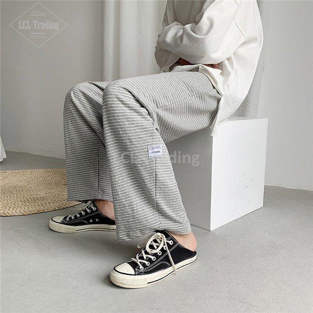 パンツ メンズ ワイドパンツ 縞柄 秋 ロング丈 長ズボン 春 2021セール パンツ メンズ ワイドパンツ 縞柄 秋 ロング丈 長ズボン 春 2021セール