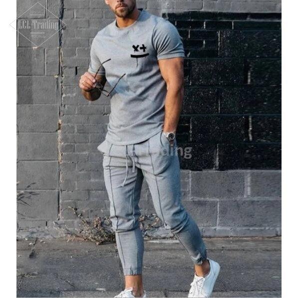 セットアップ メンズ スウェット 2点セット 新作夏 半袖 ジャージ パンツスポーツウェア上下セット ァッションカジュアル クリスマスファッション