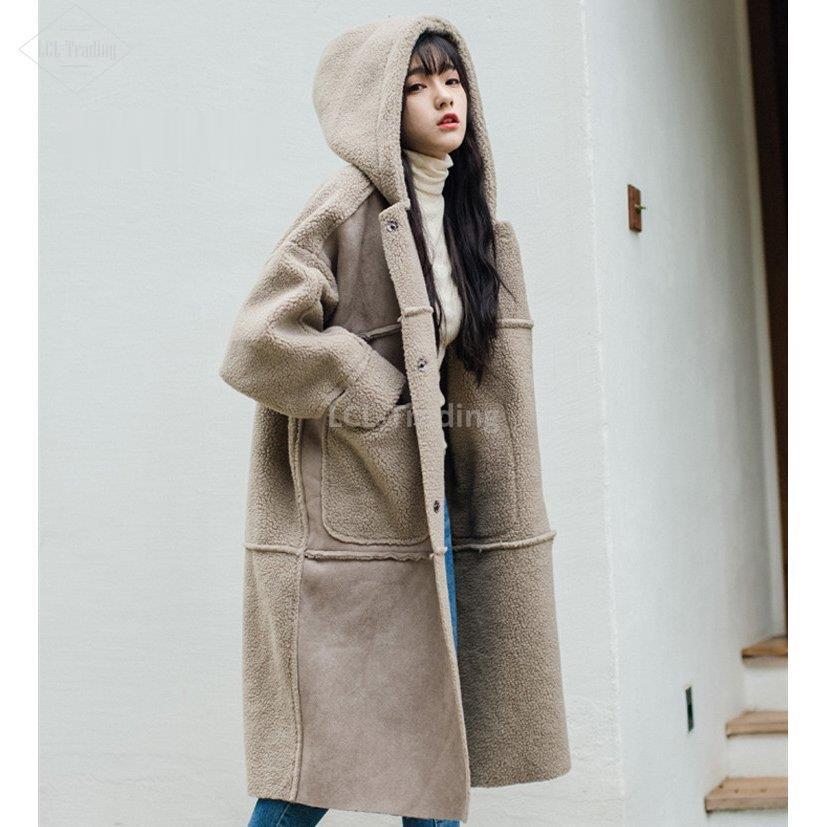 国内 正規品 フェイクムートンコート 暖かい フード付 裏ボアコート ロングコート スエード ビッグシルエットコート レディース アウター 秋冬 防寒 最安値店 Superavila Com