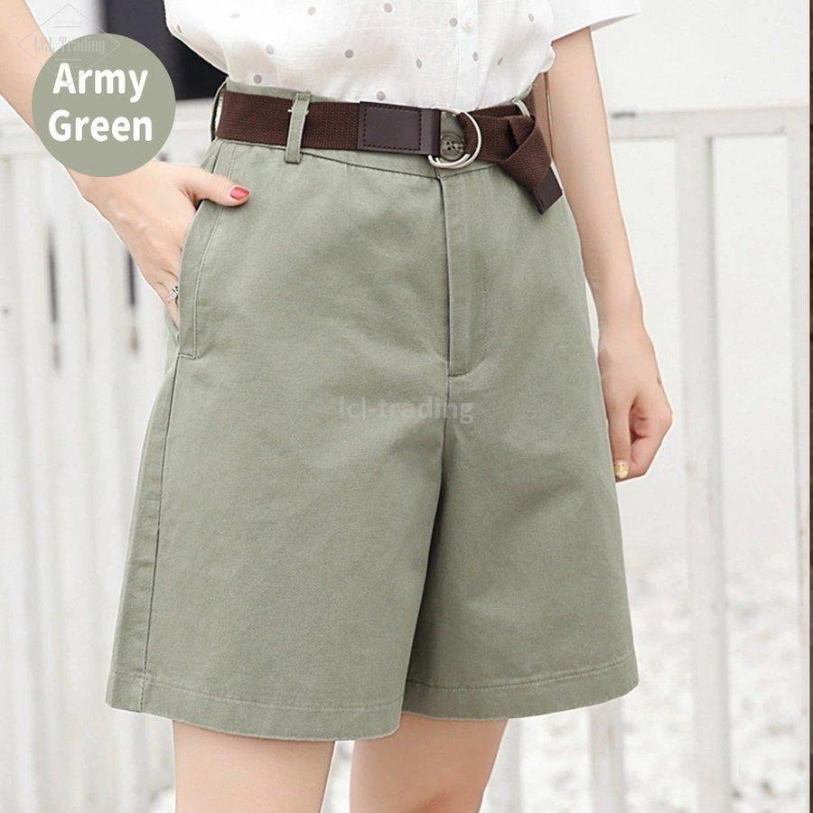 ハーフパンツ レディース かわいい ショートパンツ 夏 春 秋 ショート チノパン 短パン 膝上 ハイウエスト 涼しい 大きいサイズ おしゃれ 春夏新作