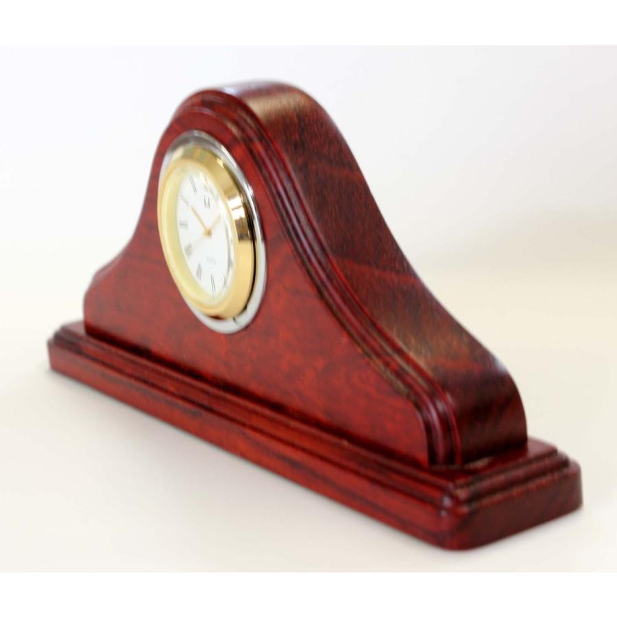 天然木紫檀ミニクロック 置時計 164x73x32 D053 名前メッセ−ジ刻字可ギフトプレゼント |  | 01