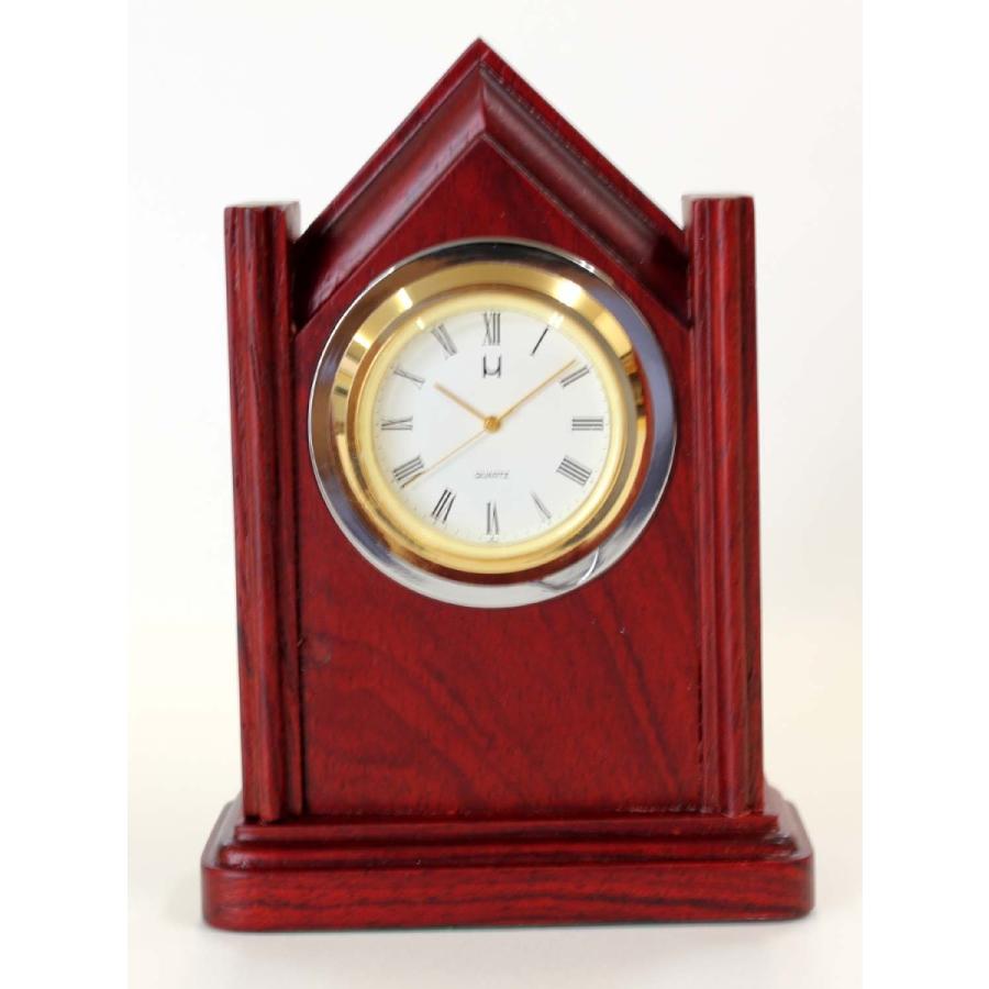 天然木紫檀ミニクロック 置時計 70x100x32 D054 名前メッセ−ジ刻字可ギフトプレゼント | 