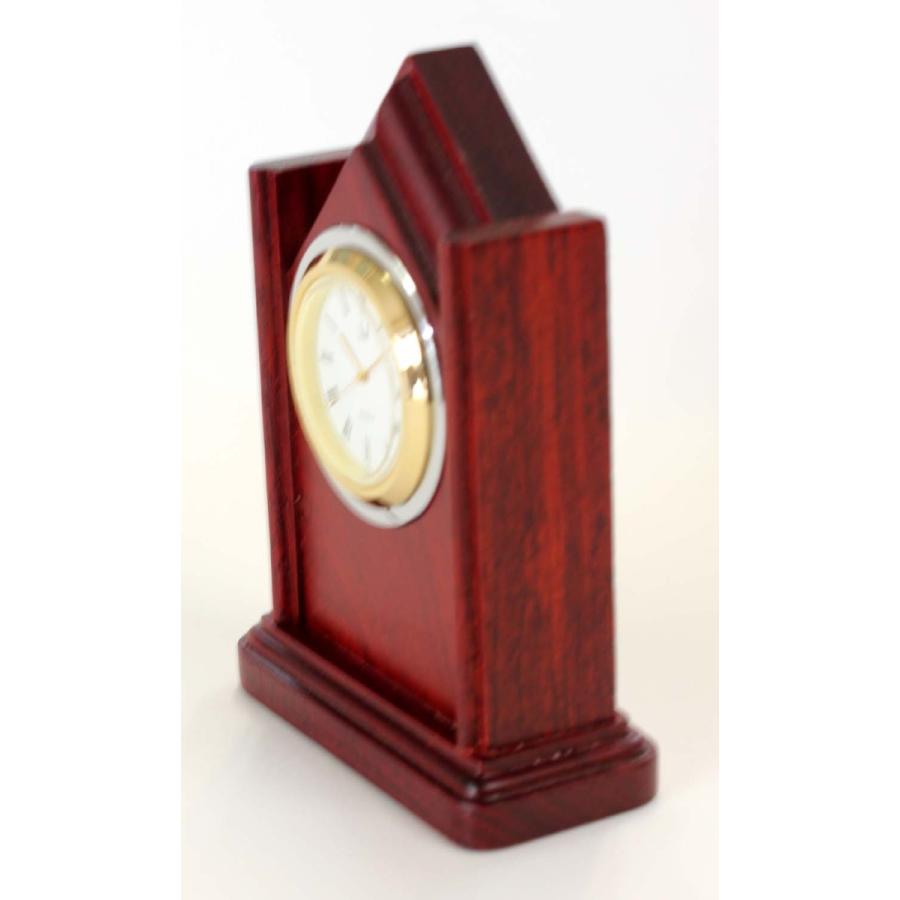 天然木紫檀ミニクロック 置時計 70x100x32 D054 名前メッセ−ジ刻字可ギフトプレゼント |  | 01