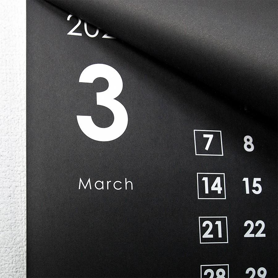 カレンダー 21年 黒い紙 A3 壁掛け 白黒反転 4月始まり 1月始まり選択可 Lccale0008 エルシープリント 通販 Yahoo ショッピング