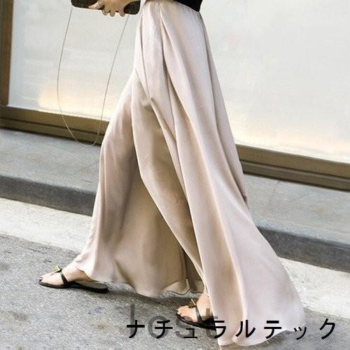 売切り特価 ワイドパンツルック レディース ファッション 代 30代 40代 50代 太め ガウチョパンツ コーデ 女性 春 夏服 秋 ワイドパンツ ドレープ エレガント Hanagrocare Com