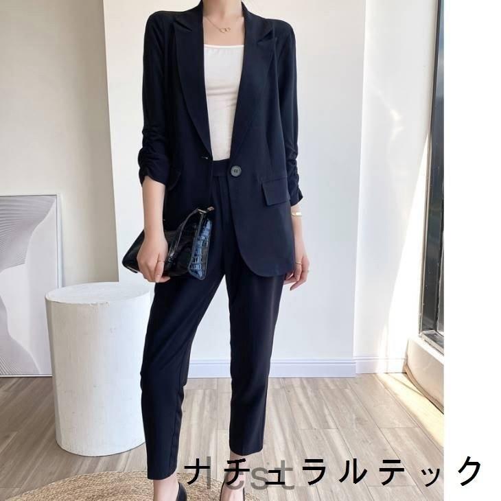 おしゃれ レディース セットアップ スーツ 冠婚 フォーマル フォーマルスーツ 通勤 オフィスカジュアル カジュアルスーツ パンツスーツ 袖ギャザー カジュアル パンツスーツ 高価値セリー Www Ageti Fr