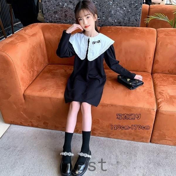 特別訳あり特価 子供服 女の子 ワンピース 学院風 長袖 白襟 可愛い 学院風 発表会 七五三 キッズ 長袖 ワンピ フォーマル 入学式 卒業式 記念日 イベント 誕生日 春 秋 1 160 ワンピース サイズ 140 Www We Job Com
