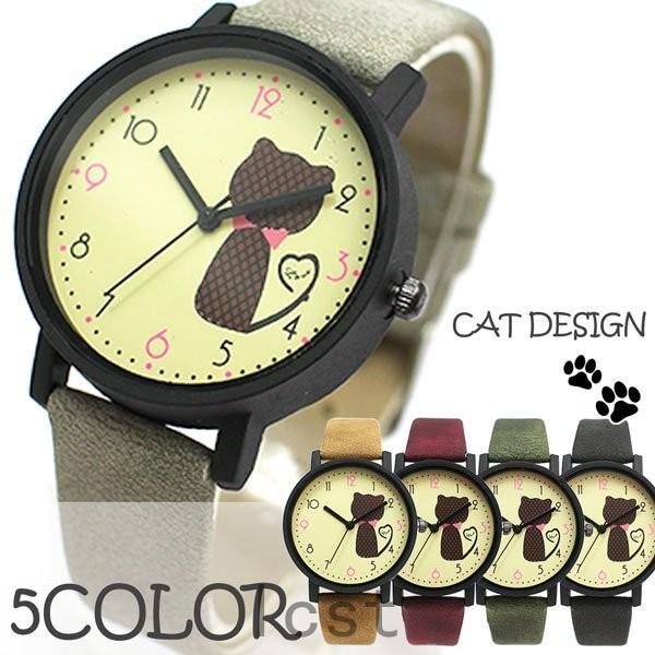 猫 腕時計 レディース 代 30代 40代 おしゃれ 黒猫 可愛い プレゼント 100 正規品