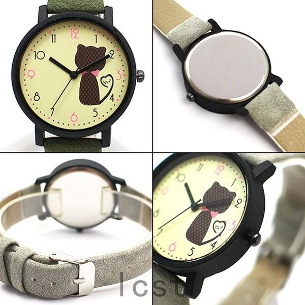 猫 腕時計 レディース 代 30代 40代 おしゃれ 黒猫 可愛い プレゼント 100 正規品