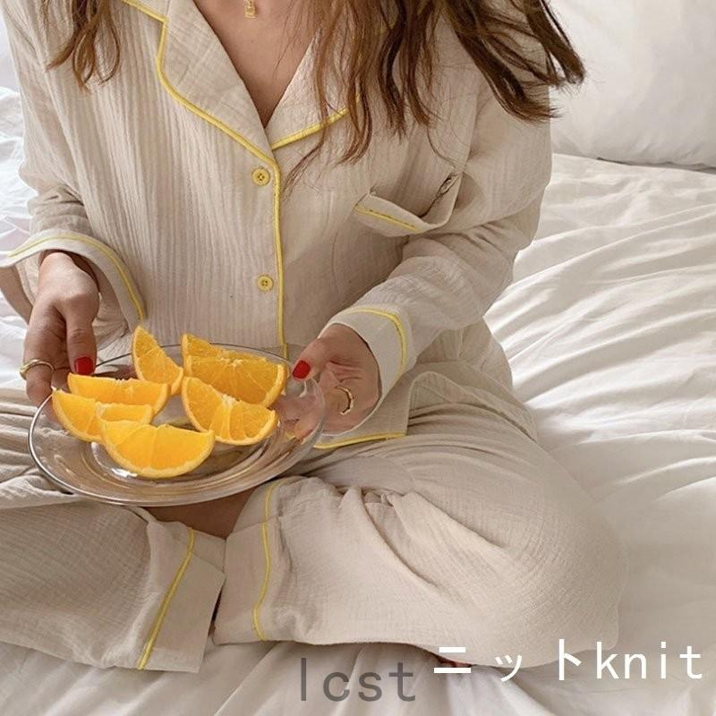 超歓迎 無地 前開き 長袖 レディース パジャマ おしゃれ ルームサプリ かわいい 入院 出張 お泊り しなやか おしゃれ 寝間着 春夏 軽量 軽い パウダーストレッチ パジャマ カラー あんずいろ Www Harmonylu Com