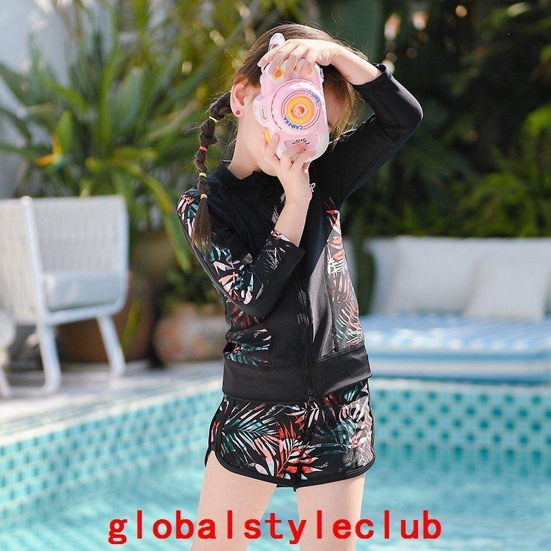 豊富なギフト ベビー水着 新作 子供水着 キッズ 水着 女の子 男の子 ラッシュガード 長袖 新作 子供水着 キッズ 水着 女の子 男の子 ラッシュガード 長袖 韓国水着 上下セット セパレート タンキニ ショートパンツ 長ズボン 水泳 プール スクール 四季 Www