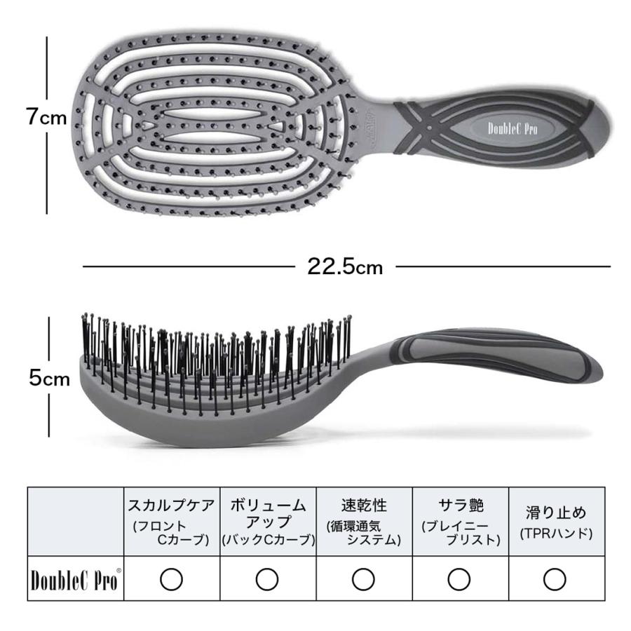 公認店】 NuWay4Hair ヘアブラシ ダブルCプロ ヘアケアブラシ ブラシ 