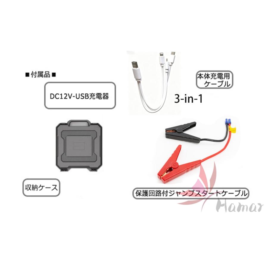 進化版 ジャンプスターター ポータブル電源 大容量 12V 79800mAh 緊急始動 車用品 モバイルブースター 急速充電 安全保護 モバイルバッテリー おすすめ 防災対策 |  | 18