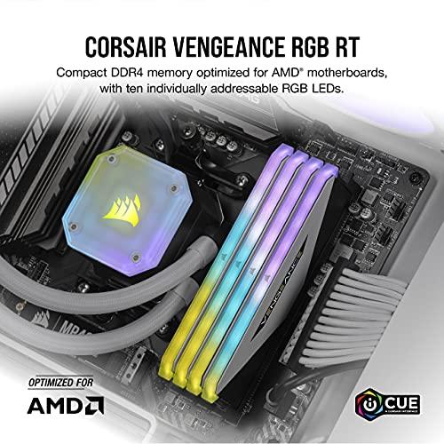 直営公式 CORSAIR DDR4-32GB 3200MHz CL16 デスクトップPC用メモリ VENGEANCE RGB RT ホワイト 32GB [16GB×2枚] CMN32GX4M2Z3200C16W(2021新モデル optimized for AMD)