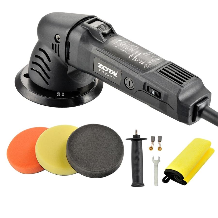 ランダムオービタル式ポリッシャー 100V 小型ランダムオービタル式ポリッシャー、75mm、100V、六段変速
