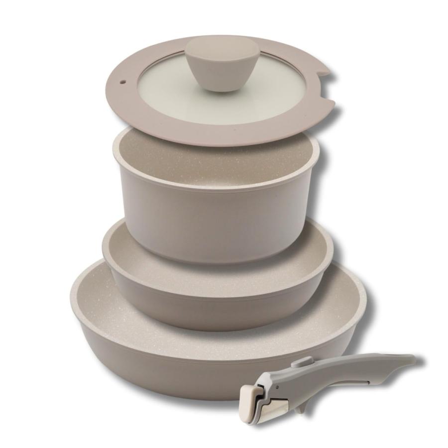 取っ手が外せるフライパン・鍋5点セット IH ガス オーブン対応 三層フッ素 Amazon.co.jp: ケヴンハウン(Kevnhaun) 取っ手が外せる