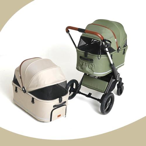 Uppapets 犬用カート、大型犬と中型犬に適した大型ペットカート、取り外し可能なバスケット、猫キャリーバッグ