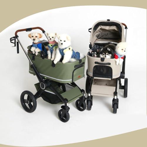 Uppapets 犬用カート、大型犬と中型犬に適した大型ペットカート、取り外し可能なバスケット、猫キャリーバッグ