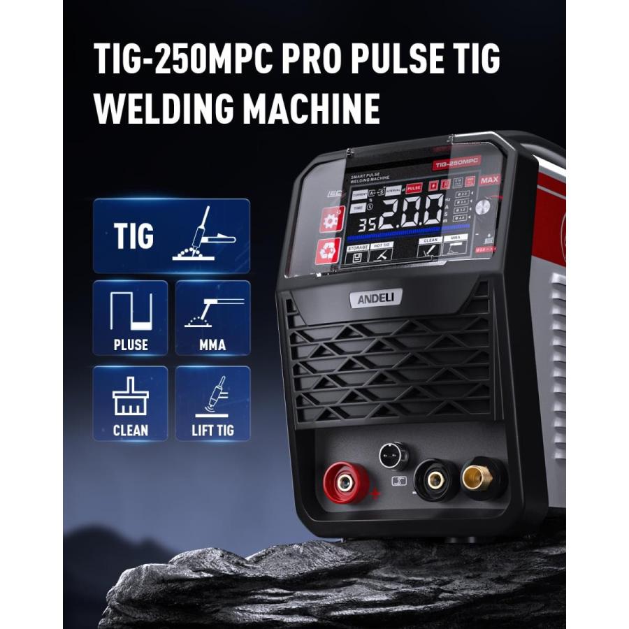 ANDELI 100V/200V 200A TIG溶接機 TIG/アーク溶接/CLEAN/パルス LED 
