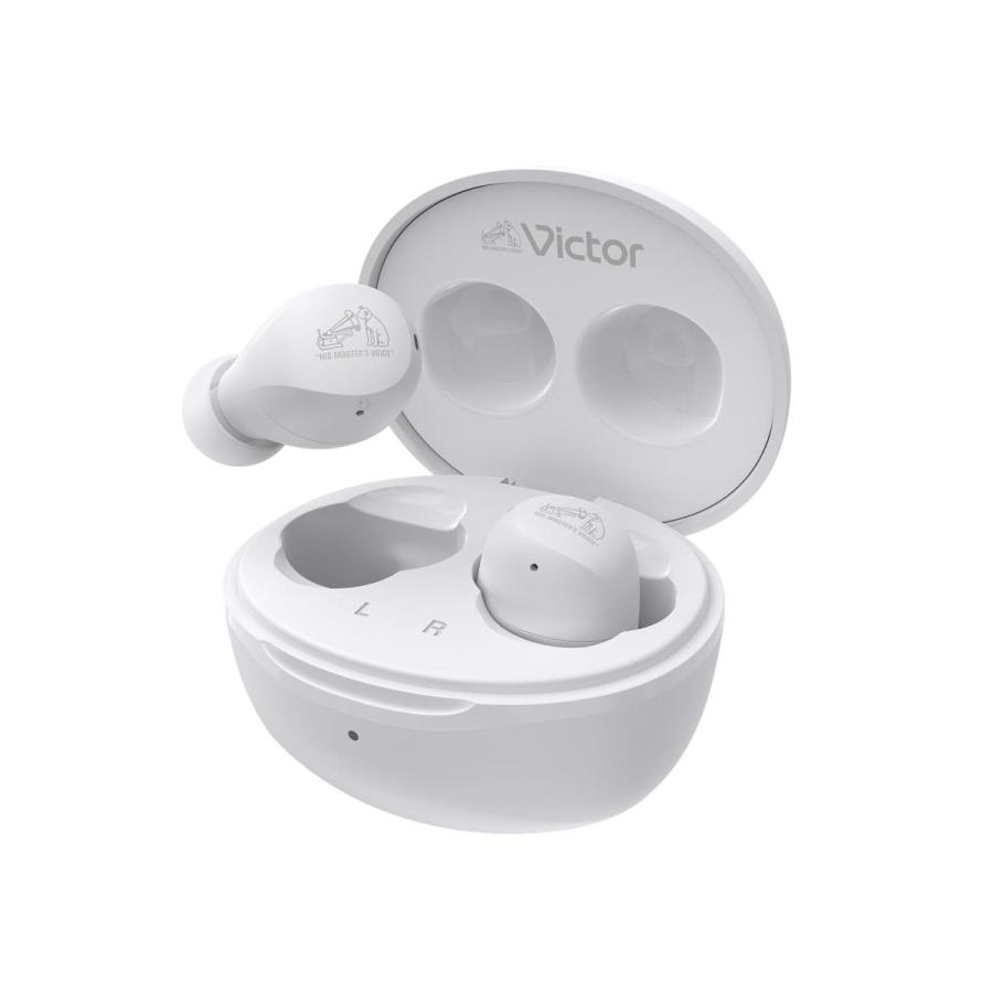 Color:W:ホワイト JVCケンウッド Victor HA-A6T-W ワイヤレスイヤホン Bluetooth Ver.5.4 合計23時間再生 マイク付き 小型 軽量 防水 ホワイト HA-A6T | 