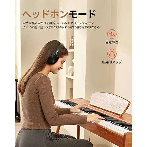 Donner 電子ピアノ 88鍵 ハンマーアクッション鍵盤 3本ペダル/スタンド