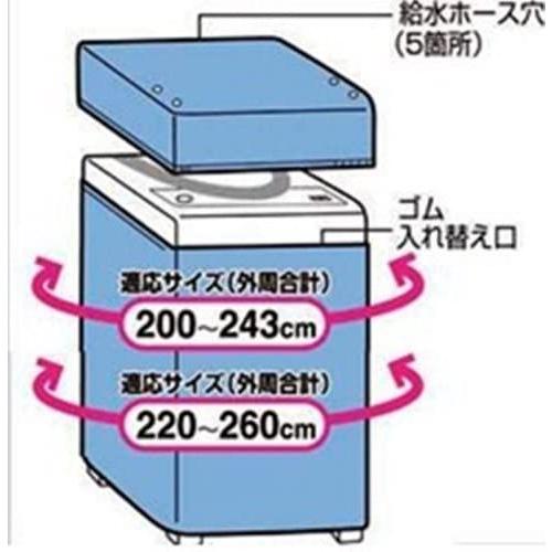 レック 洗濯機カバー M (二層式・全自動式兼用) ブルー｜le-coeur-online｜04