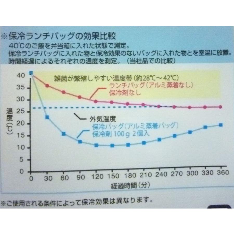 アスベル 保冷ランチバック2段用(保冷剤付) ブラック3165｜le-coeur-online｜04