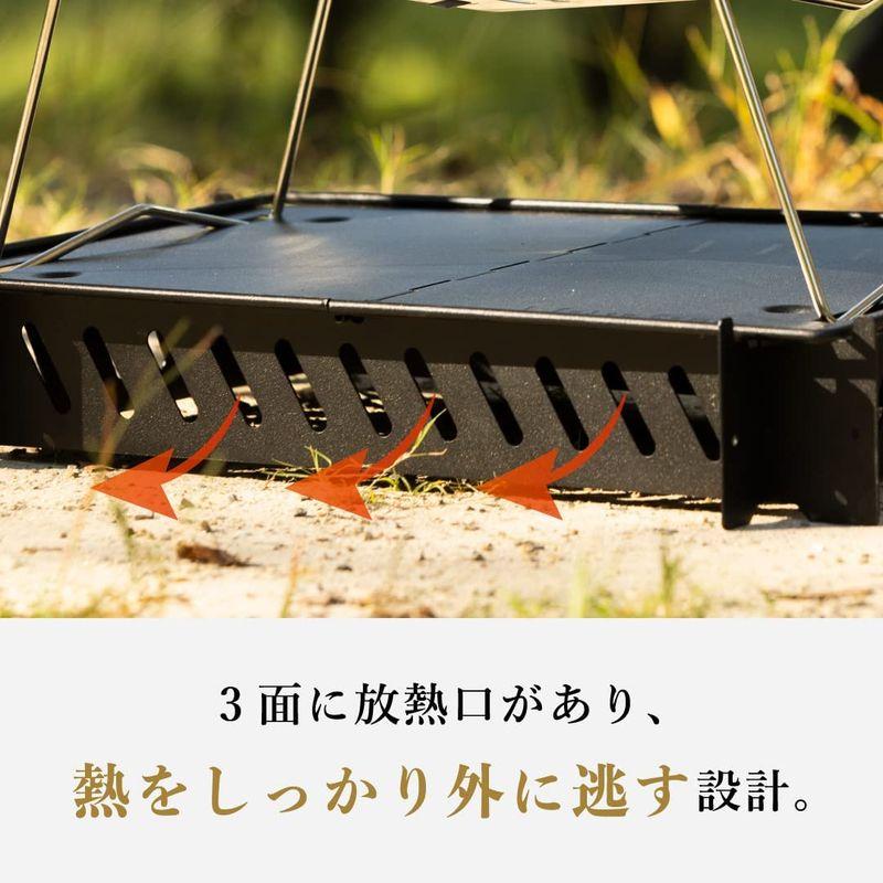 TokyoCamp 焚き火台 専用プレート 焚火シート 灰受け キャンプ 耐熱 (スタンド単品)｜le-coeur-online｜06