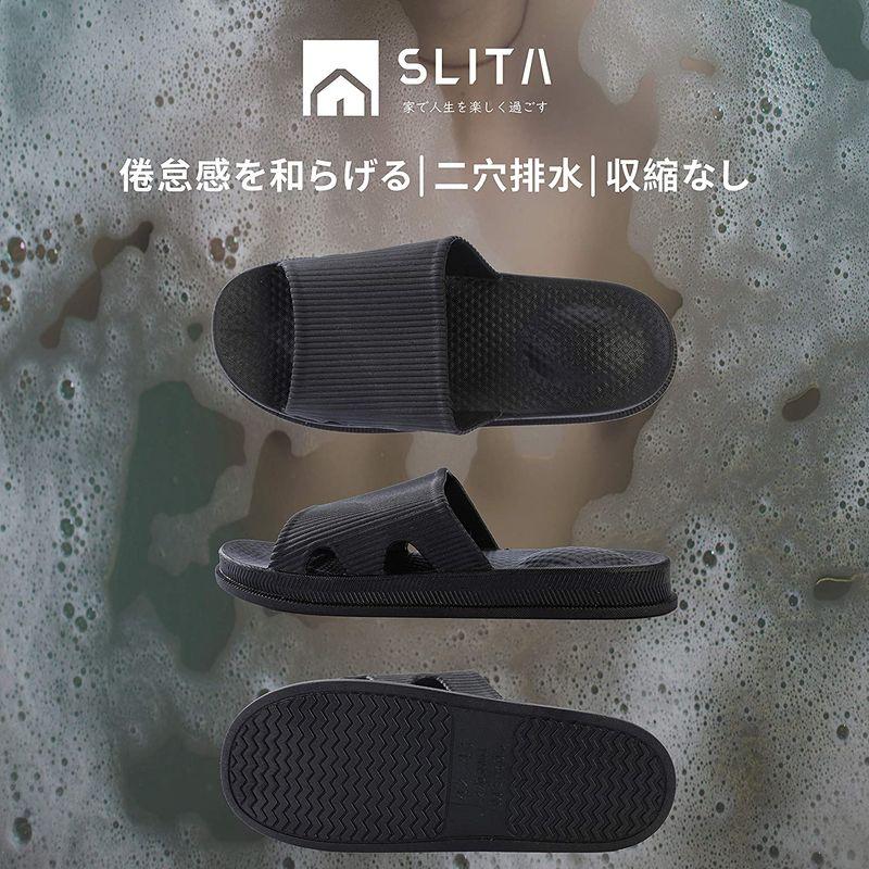 SLITA スリッパ 縮まない サンダル トイレスリッパ ルームシューズ 滑り止め 静音 お風呂/室内/ベランダ用/来客用 男女兼用 (ブラ｜le-coeur-online｜04