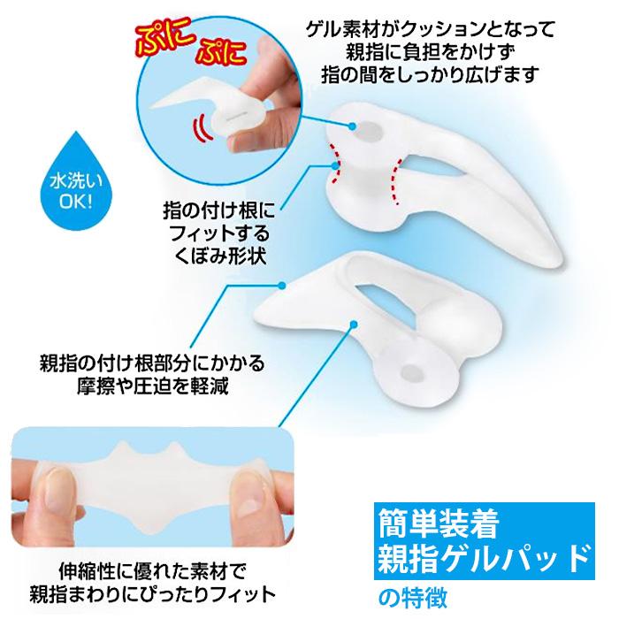 親指 ジェル パッド 左右兼用 2個入 外反母趾 足指 保護 パット 外反母指 サポーター 矯正 グッズ 足指 クッション 外反母趾対策 半透明 フットケア 定形外出荷 | ブランド登録なし | 03