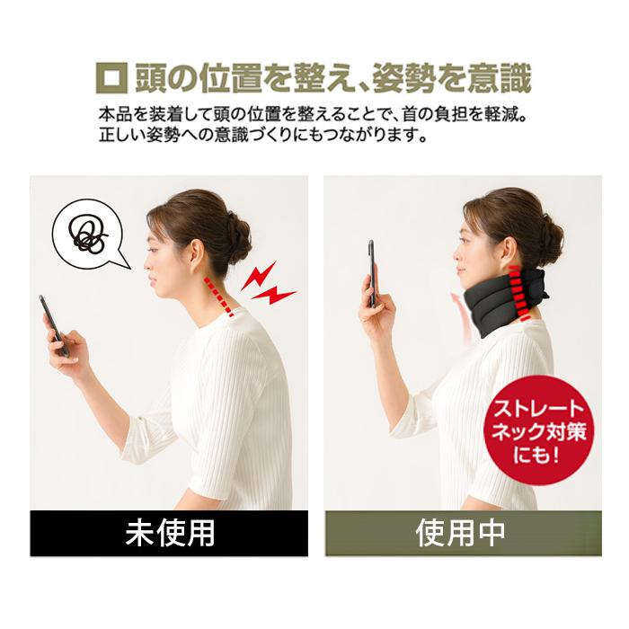 首サポーター Dr.PRO グイっと伸ばす 首かるさん 頸椎 首 ネック ストレッチャー 首こり 首筋 ストレッチ 首を伸ばす グッズ 軽量 パソコン スマホ首 痛み 軽減 | ブランド登録なし | 03