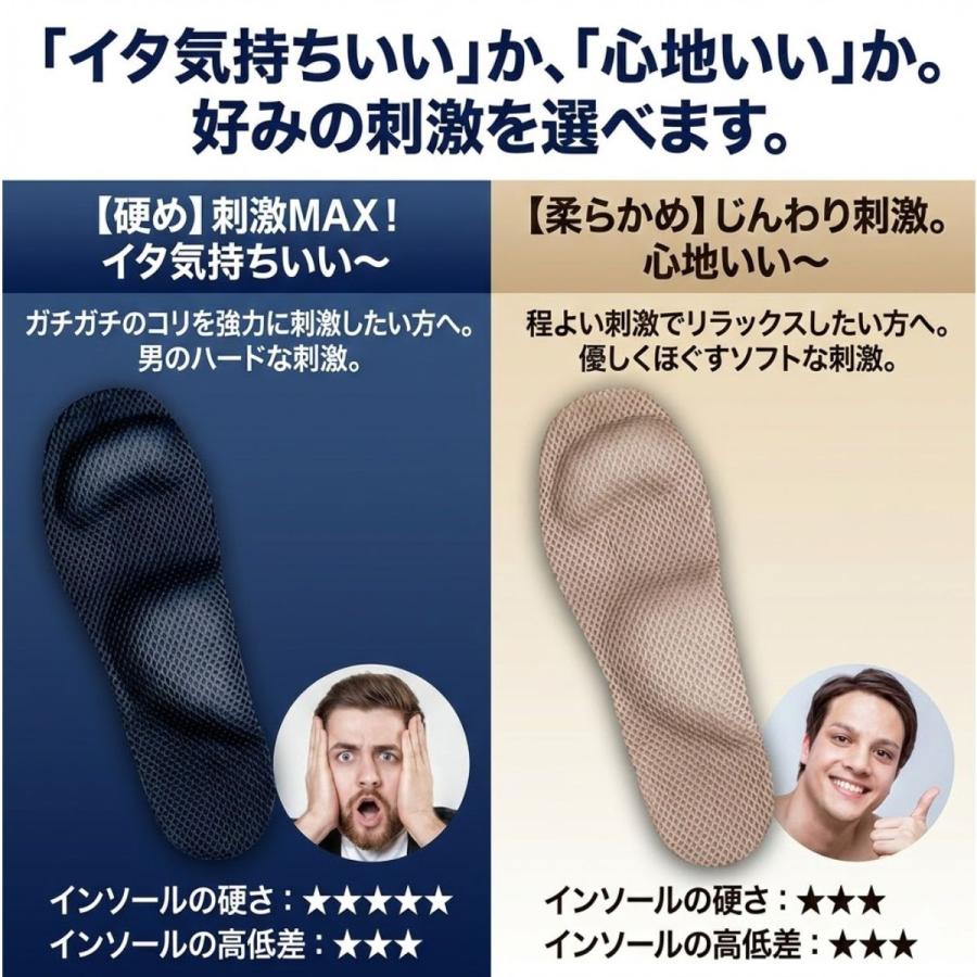 メガ押し メンズ ふみっぱ 硬派/軟派 25.0〜27.0cm 青竹踏み スリッパ