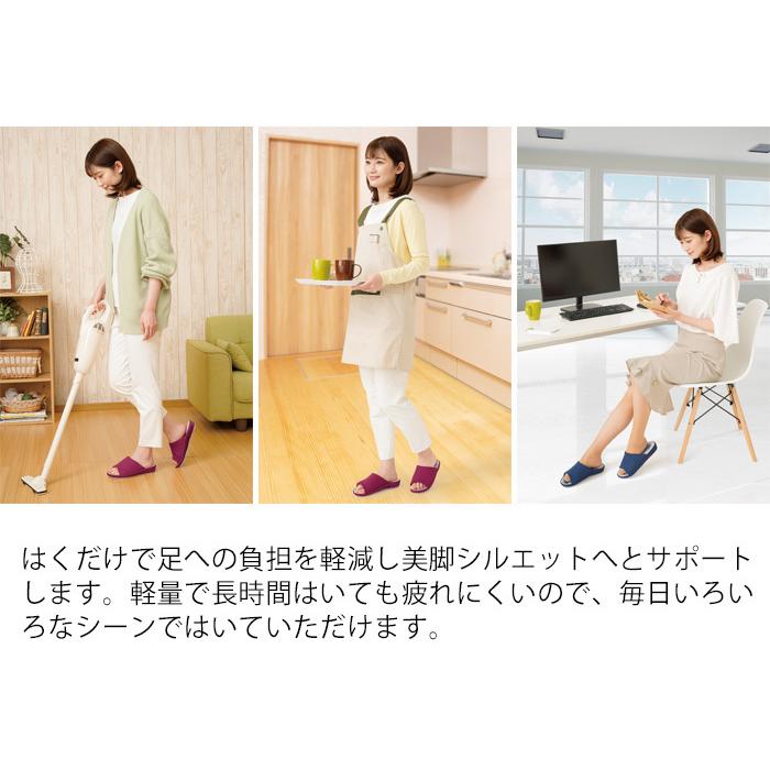 美脚スリッパ シェイプエアー M/L ワイン/ネイビー レディース 室内 オフィス シェイプアップ 健康 スリッパ 美脚 リカバリー サンダル | ブランド登録なし | 03