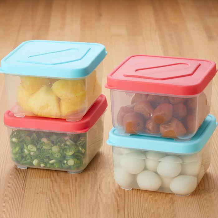 ふたがトングになる 保存容器 350ml 2個組 トング付き 食品 保存 容器