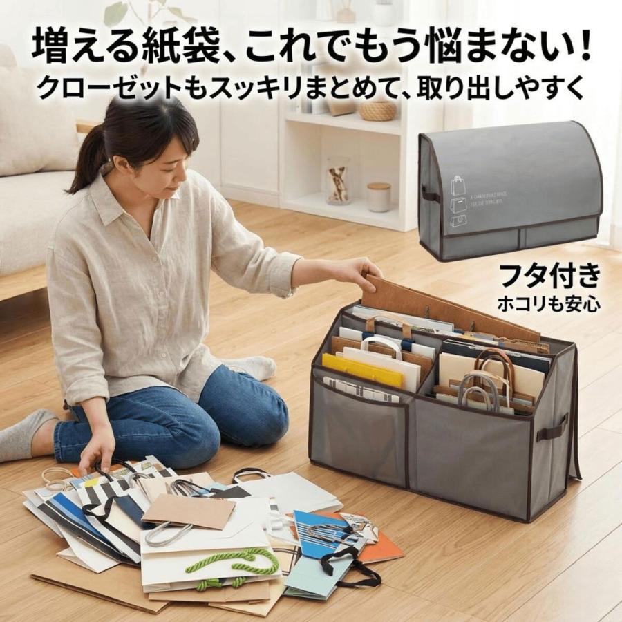 COGIT（コジット） ＼サイズ別に必要分だけ保管／紙袋収納ボックス 
