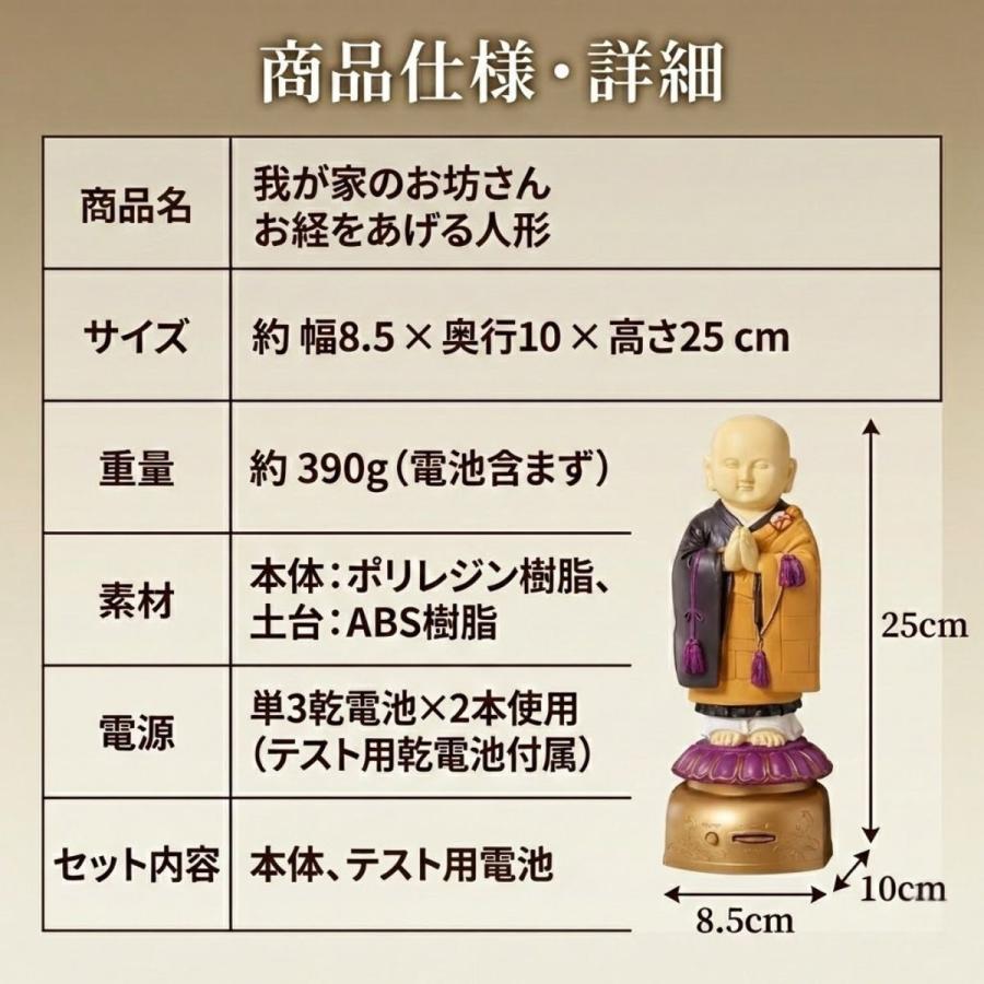 我が家のお坊さん お経を唱える人形 お坊さん お経 スピーカー