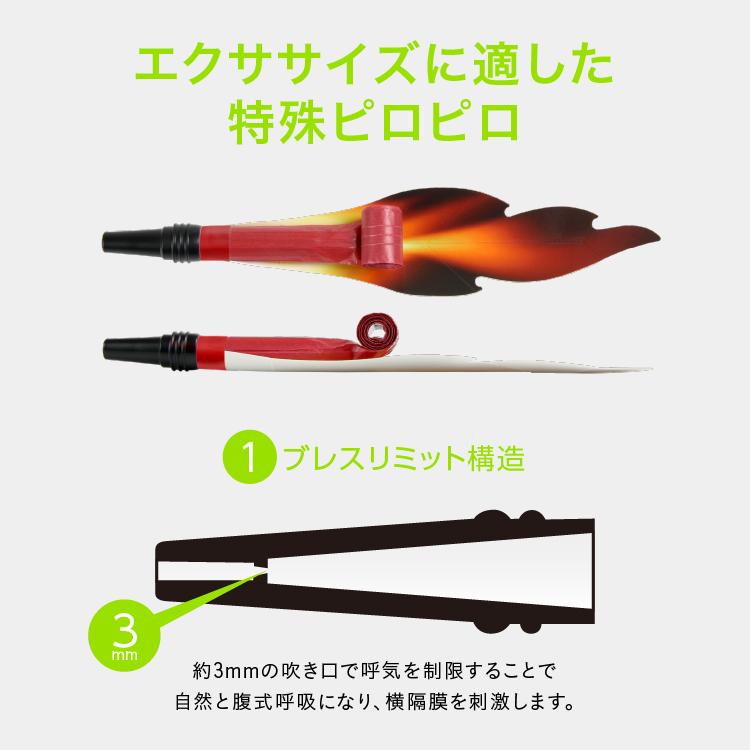 腹式呼吸エクサ ロングピロピロ スーパーストロング 腹式呼吸 ダイエット 器具 ロングブレス ピロピロ笛 吹き戻し 下腹 エクササイズ 筋トレ 腹筋 爆買 | PROIDEA | 06