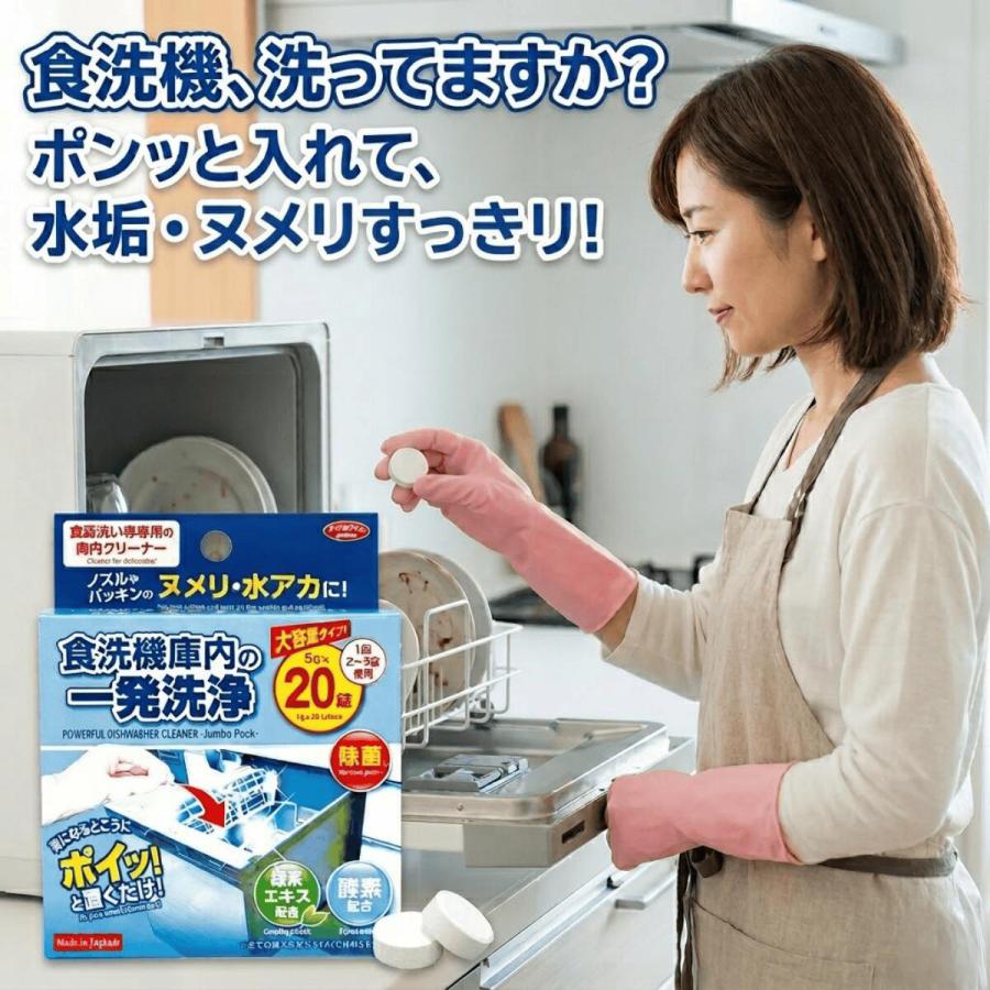 食洗機クリーナー 食洗機庫内の一発洗浄 大容量タイプ 20錠入り 食洗器