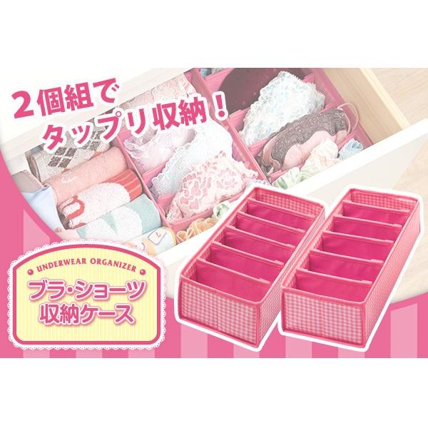 アイメディア ブラ・ショーツ収納ケース 2個組×3セット ピンク A-03