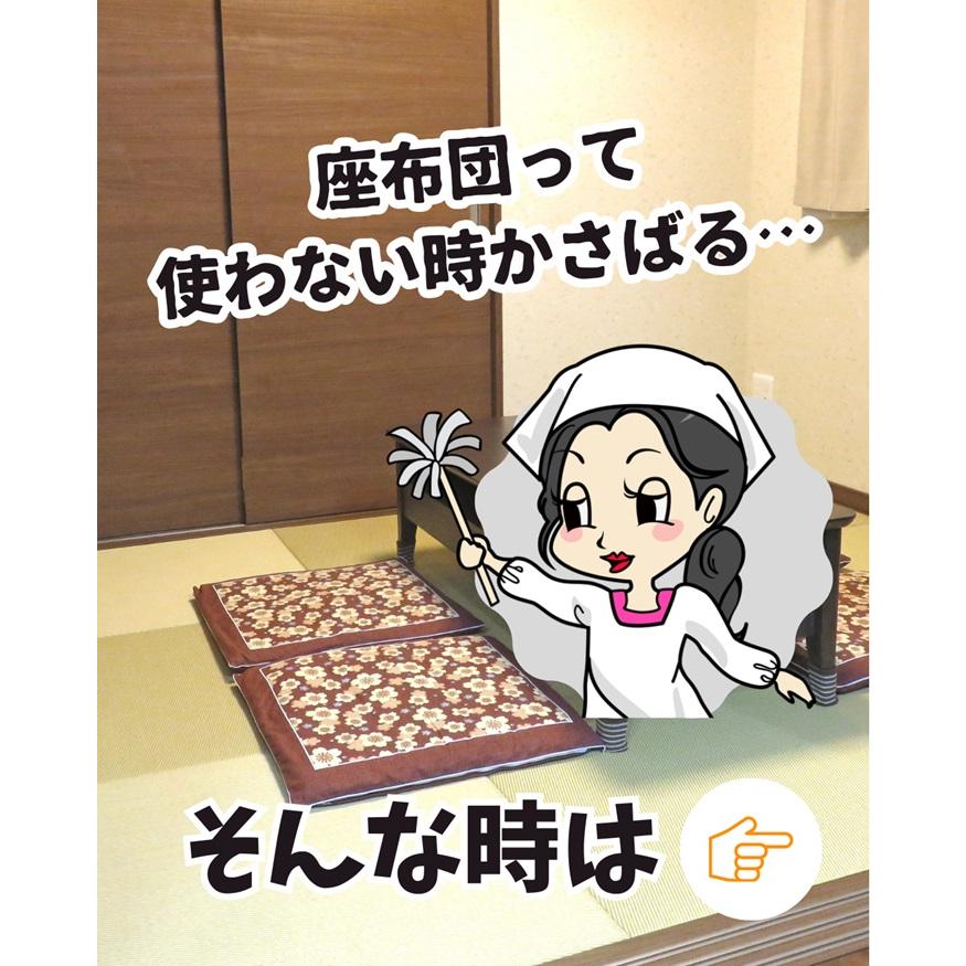座布団収納 炭入り消臭 座布団 収納ケース 大判 座布団 収納 袋 保管 持ち手付き 不織布 収納ボックス 透明窓付き 衣替え 押し入れ クローゼット 整理 | アイメディア | 01