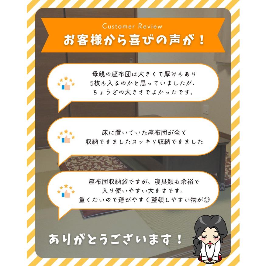 座布団収納 炭入り消臭 座布団 収納ケース 大判 座布団 収納 袋 保管 持ち手付き 不織布 収納ボックス 透明窓付き 衣替え 押し入れ クローゼット 整理 | アイメディア | 06