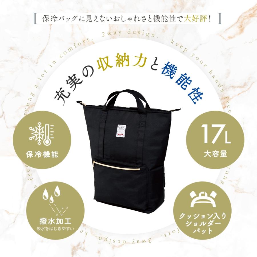 保冷リュックサック 2way エコ バッグ リュック 大容量 17L トート