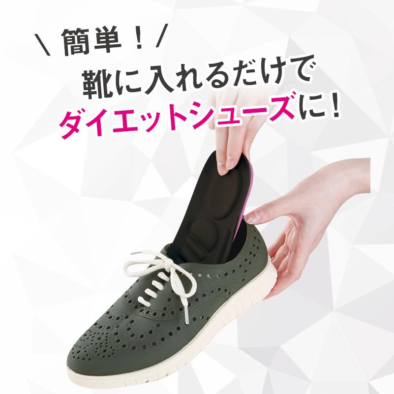 足の裏にフィットし歩きやすい／体幹筋エクサ インソール ツインボール