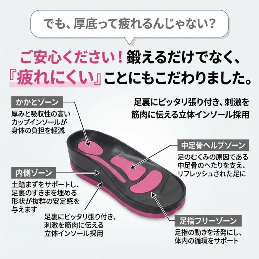 ダイエットスリッパ 体幹筋シェイプスリムサンダル 体幹トレーニング スリッパ ダイエット サンダル レディース 体幹 バランス シェイプアップ エクササイズ | ブランド登録なし | 05