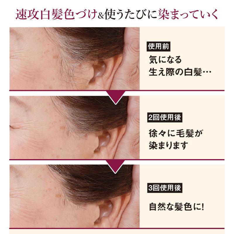 サッと塗るだけ 簡単 白髪隠し 白髪カバー 日本製 ポイント白髪染め